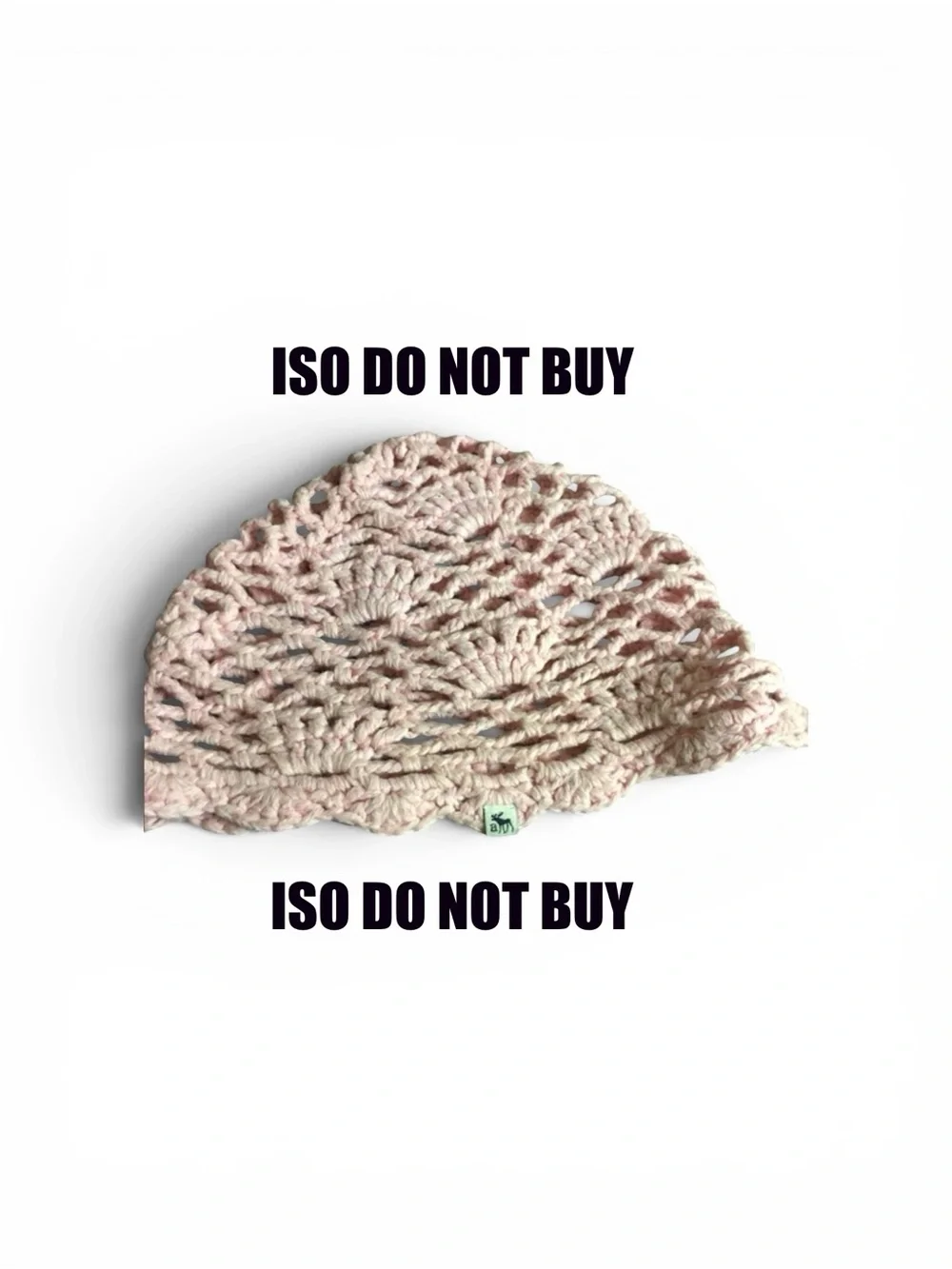 ISO In Search Of Vintage Pink Crochet Abercrombie & Fitch Skull Cap Winter Hat